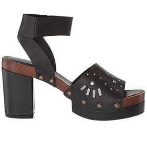 NEW Kelsi Dagger Brooklyn Black Platform Clog Sandal Size 9